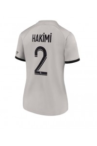Paris Saint-Germain Achraf Hakimi #2 Voetbaltruitje Uit tenue Dames 2022-23 Korte Mouw